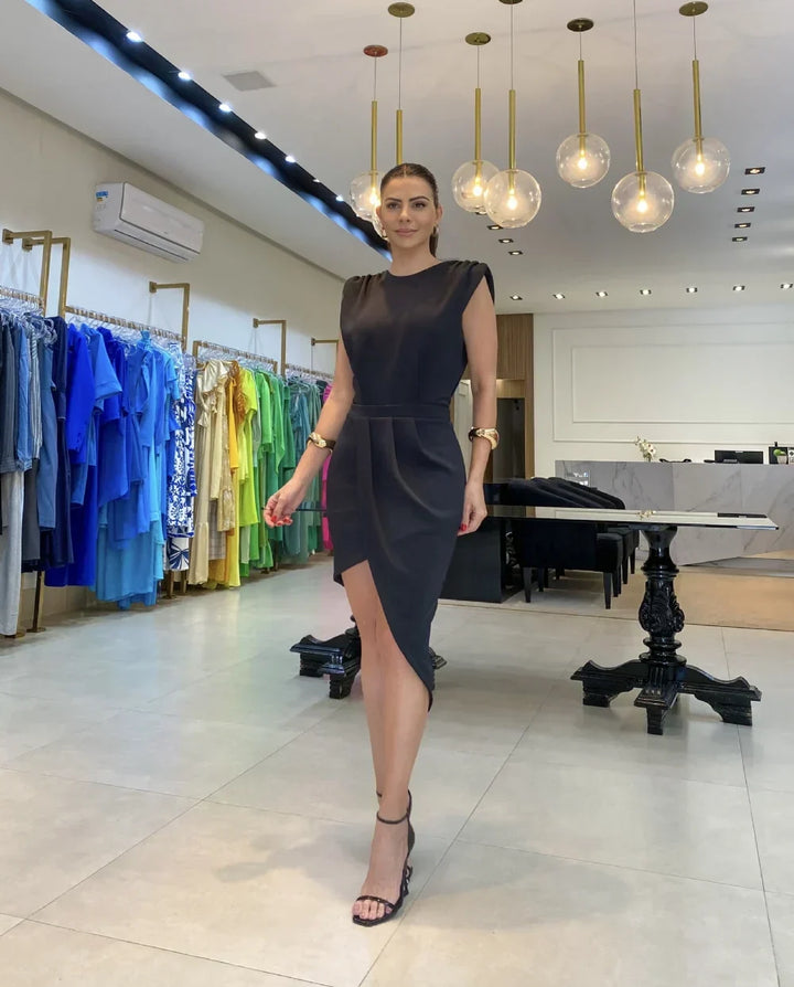 Ella™ | Asymmetrisches, Raffiniertes Kleid