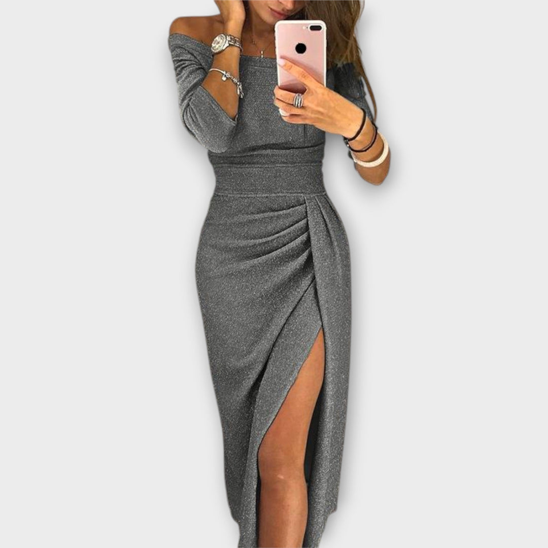 Monique™ | Elegantes schulterfreies Kleid