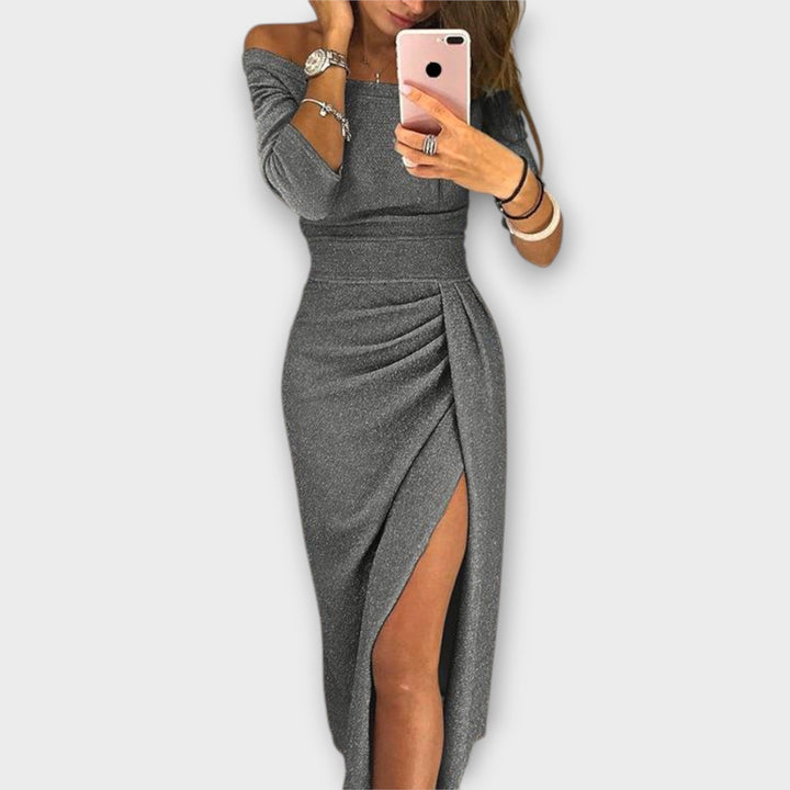 Monique™ | Elegantes schulterfreies Kleid