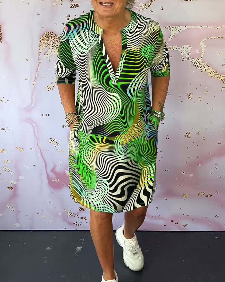 Eline™ | V-Ausschnitt-Kleid - Stilvolles Damenkleid Für Jeden Anlass