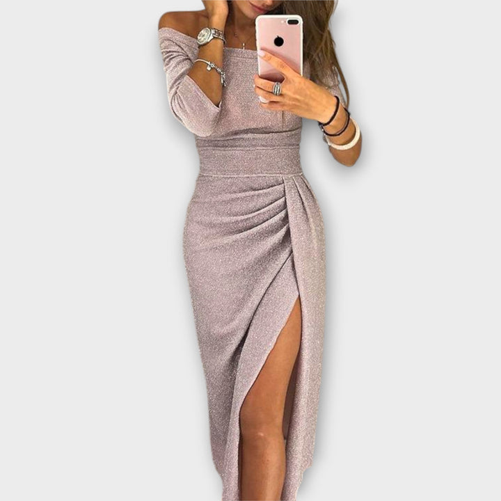 Monique™ | Elegantes schulterfreies Kleid