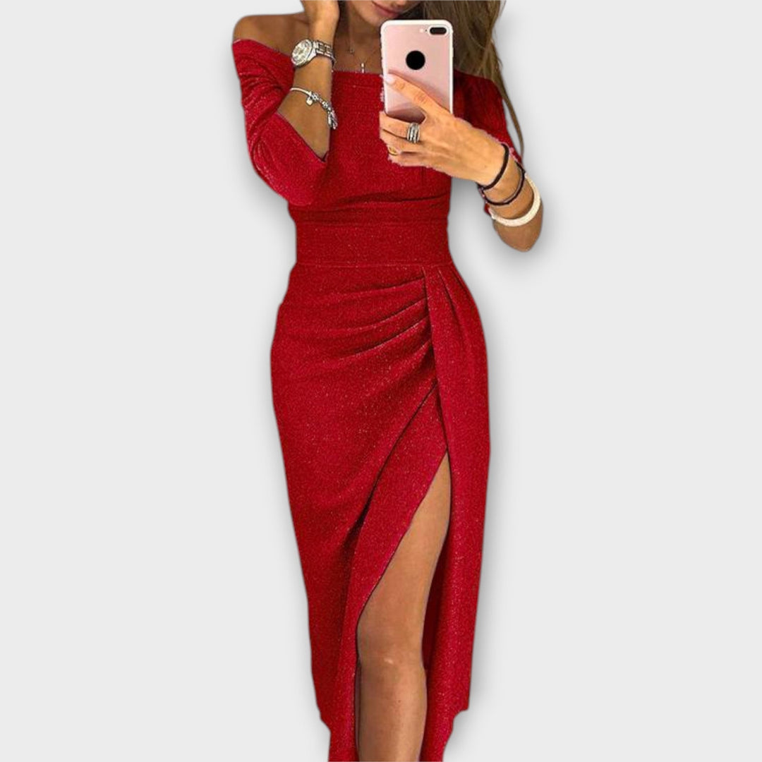 Monique™ | Elegantes schulterfreies Kleid