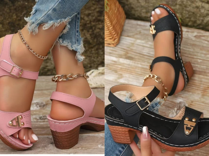 Anneliese™ | Damen Sandalen mit Blockabsatz