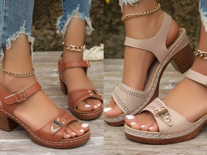 Anneliese™ | Damen Sandalen mit Blockabsatz