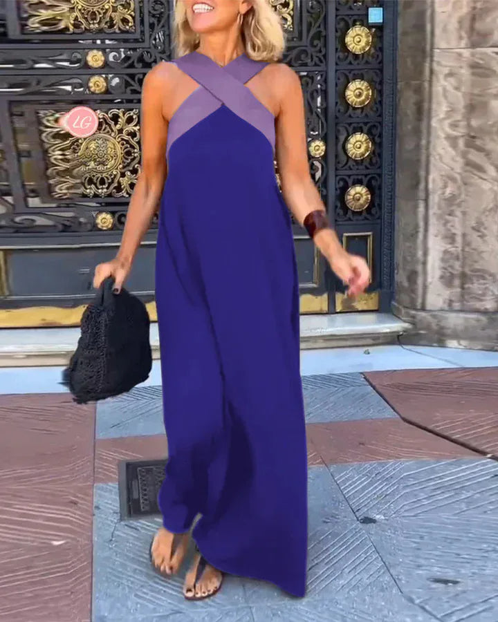 Nora™ | Kleid mit offenem Rücken und gekreuztem Ausschnitt