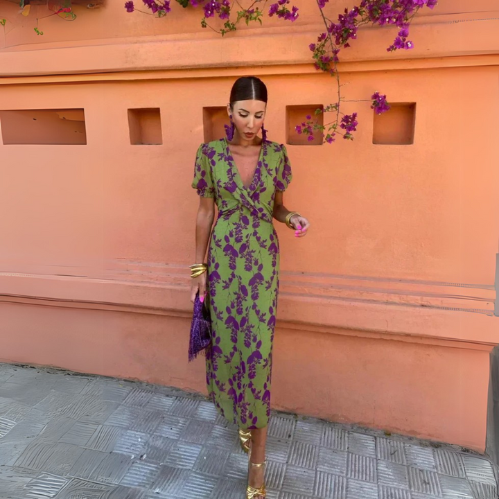 Elsie™ | Geblümtes Midikleid