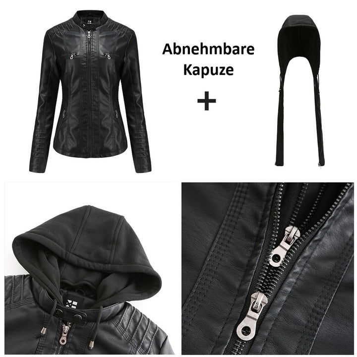 Sophia™ | Kunstleder-Kapuzenjacke