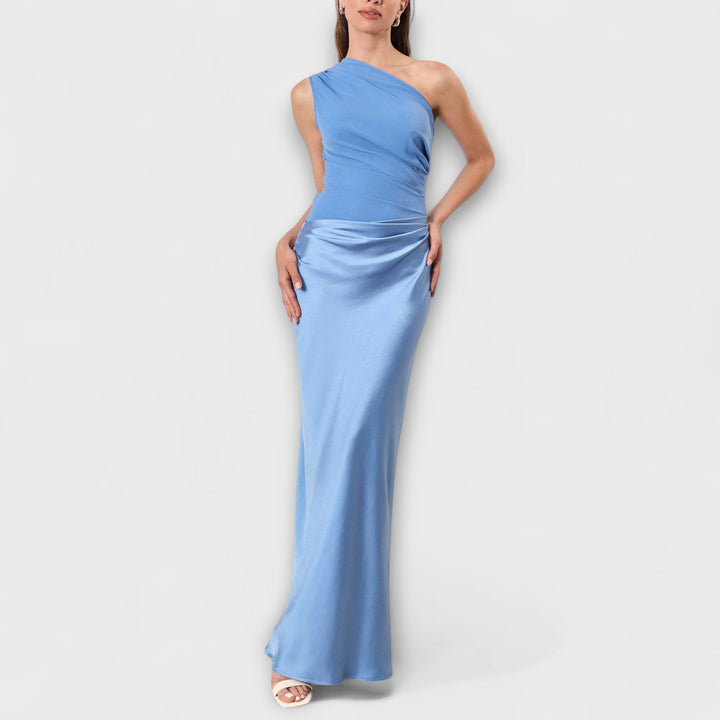Brianna™ | Elegantes Ein-Schulter Falten Maxi Kleid
