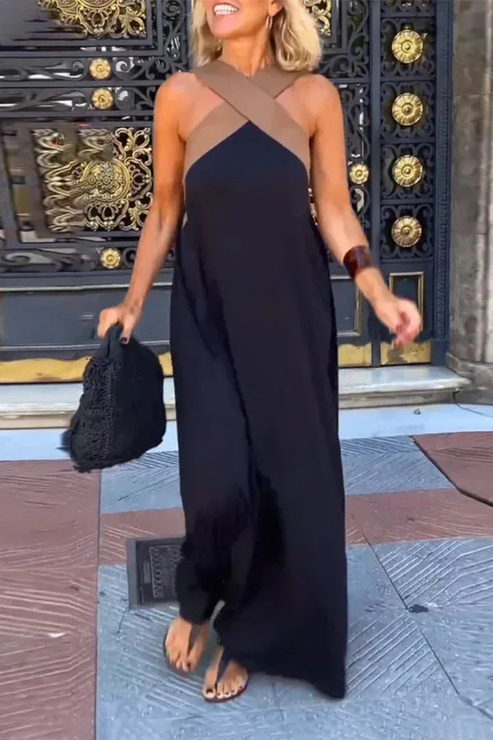 Nora™ | Kleid mit offenem Rücken und gekreuztem Ausschnitt