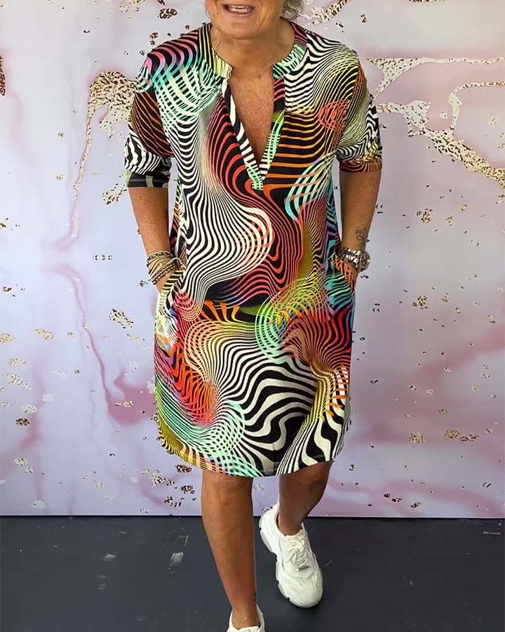 Eline™ | V-Ausschnitt-Kleid - Stilvolles Damenkleid Für Jeden Anlass