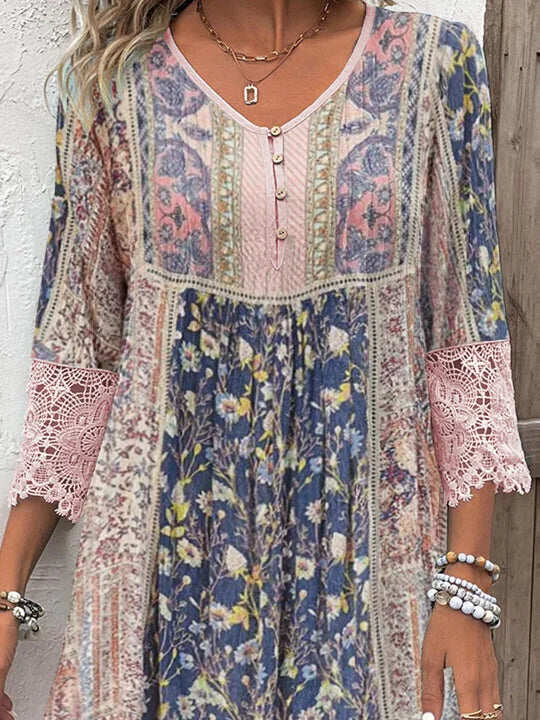 Doris™ | Boho-Kleid mit Spitzendetails
