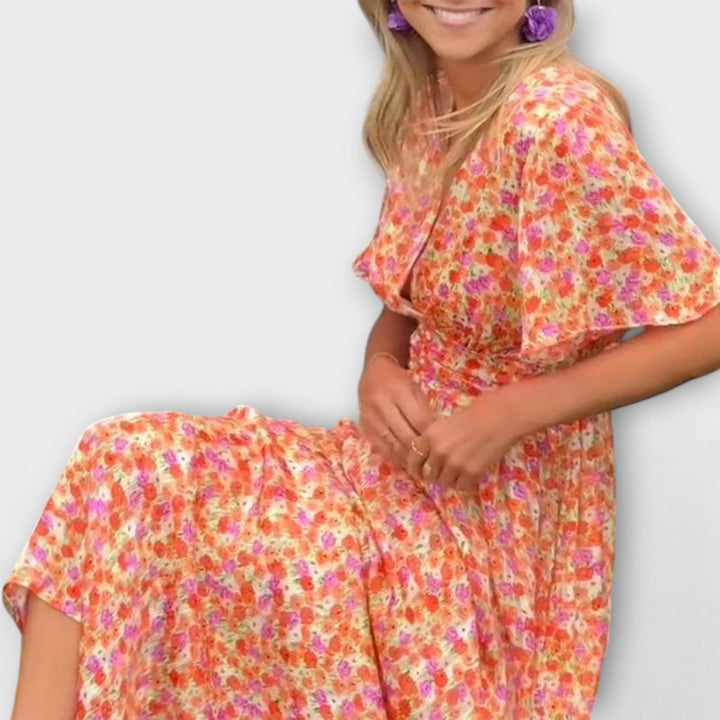 Ivy™ | Klassisches V-Ausschnitt Kleid