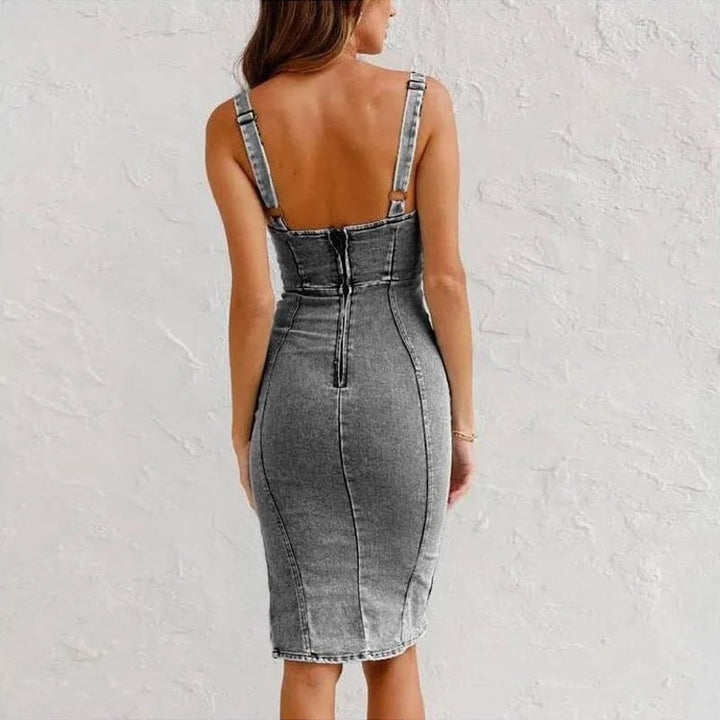 Leni™ | Denim-Camisole-Kleid